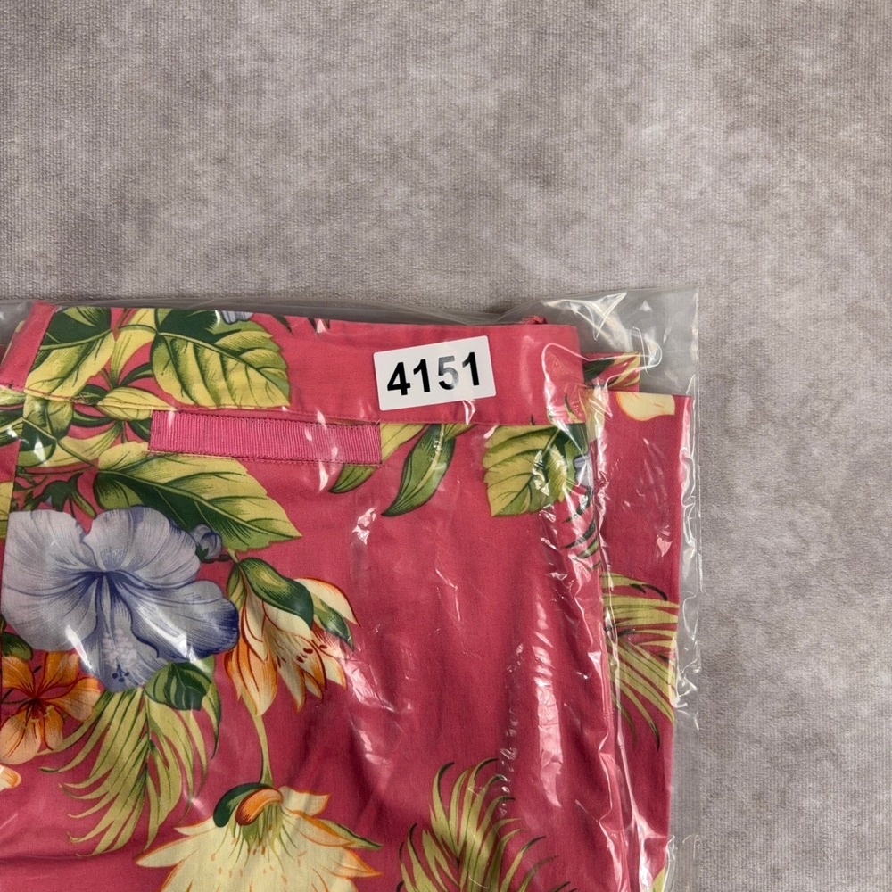 Tommy Bahama Hibiscus Floral Cotton Stretch Mini Pencil Skirt 6 Pink Tropical - Picture 7 of 7